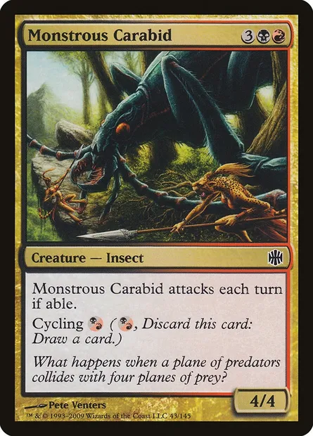 Monstrous Carabid, Magic card ARB 43 — Alara Reborn set