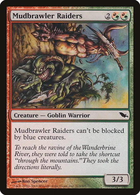 Mudbrawler Raiders, Magic card SHM 213 — Shadowmoor set
