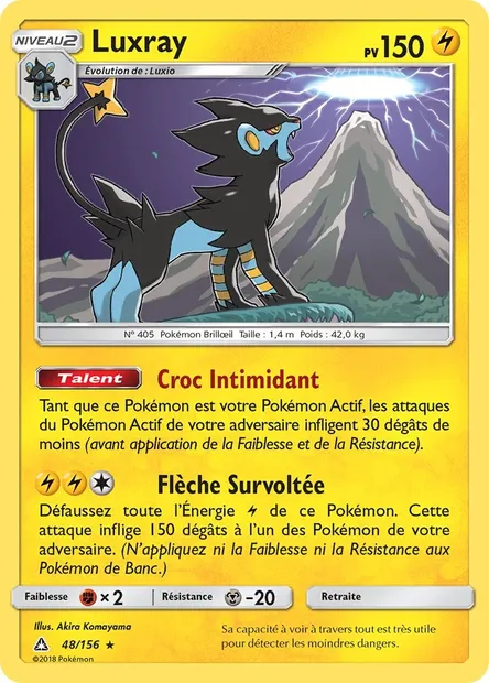 Luxray, carte Pokémon UPR 48 — extension Ultra-Prisme