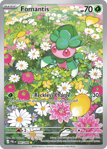Fomantis, Pokémon card PBL 085 — Pitch Black set