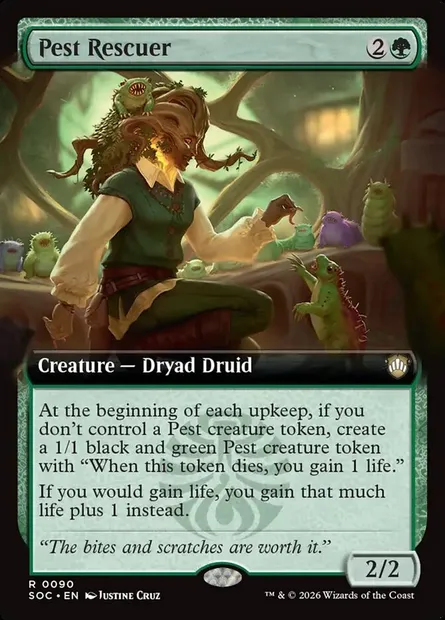 Pest Rescuer, Magic card SOC 90 — Secrets of Strixhaven Commander set