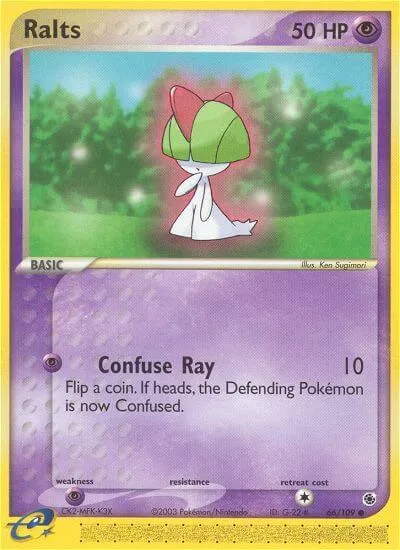Ralts, Pokémon card RS 66 — Ruby & Sapphire set