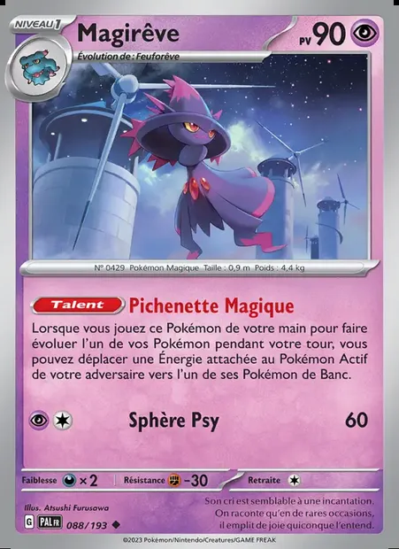 Magirêve, carte Pokémon PAL 088 — extension Évolutions à Paldea