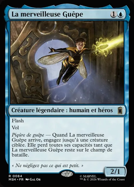 La merveilleuse Guêpe, carte Magic MSH 84 — extension Marvel Super Heroes