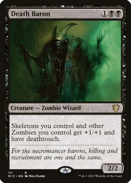 Death Baron, Magic card MIC 111 — Midnight Hunt Commander set