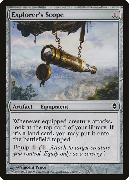 Explorer's Scope, Magic card ZEN 202 — Zendikar set