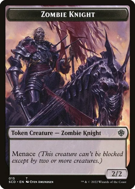 Zombie Knight, carte Magic TSCD 15 — extension Starter Commander Deck Tokens