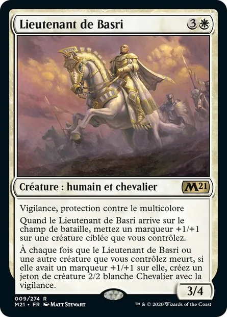 Lieutenant de Basri, carte Magic M21 9 — extension Core Set 2021