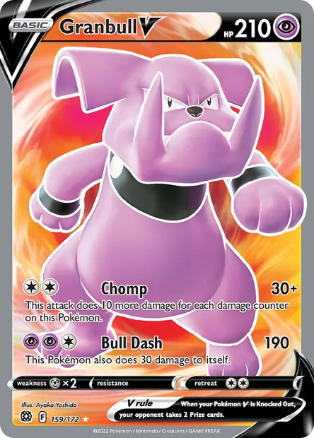 Granbull V, Pokémon card BRS 159 — Brilliant Stars set