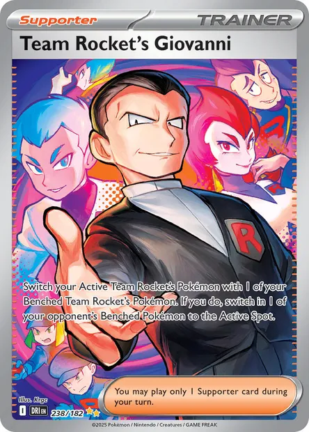 Team Rocket's Giovanni, Pokémon card DRI 238 — Destined Rivals set