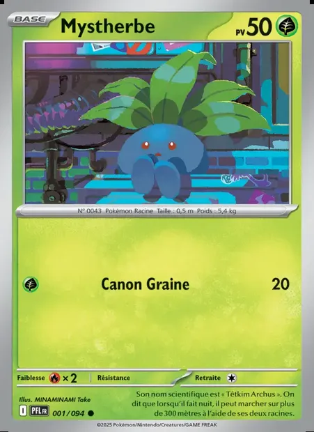 Mystherbe, carte Pokémon PFL 001 — extension Flammes Fantasmagoriques
