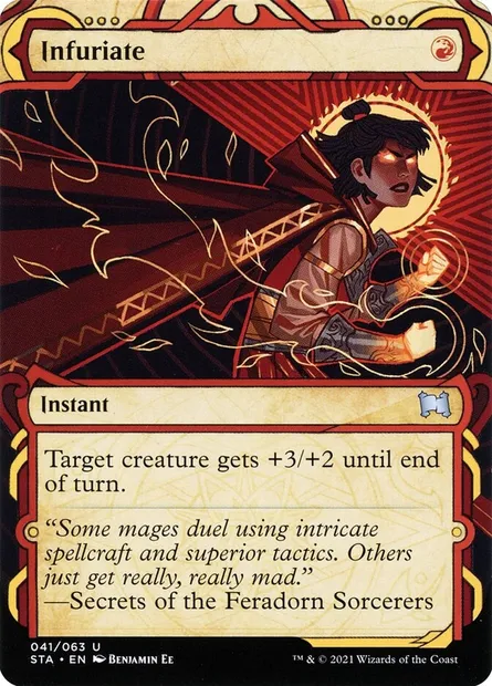 Infuriate, Magic card STA 41 — Strixhaven Mystical Archive set