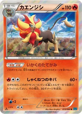 Pyroar, Pokémon card XY2 015 — Wild Blaze set