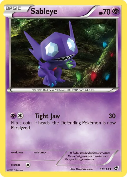 Sableye, Pokémon card LTR 61 — Legendary Treasures set