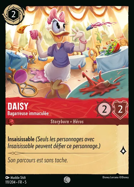 Daisy - Bagarreuse immaculée, carte Disney Lorcana CH5-111 — extension Ciel Scintillant