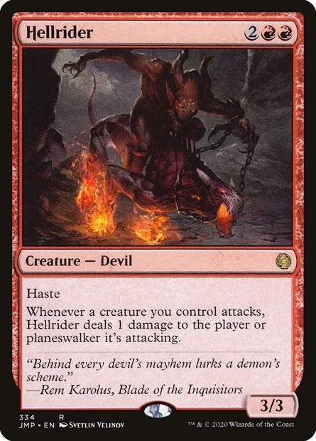 Hellrider, Magic card JMP 334 — Jumpstart set