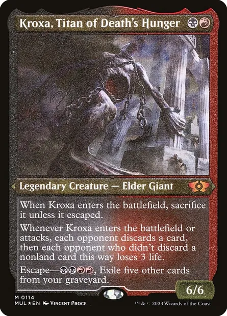 Kroxa, titan de la Soif de mort, carte Magic MUL 114 — extension Multiverse Legends