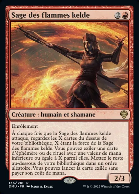 Sage des flammes kelde, carte Magic DMU 135 — extension Dominaria Uni