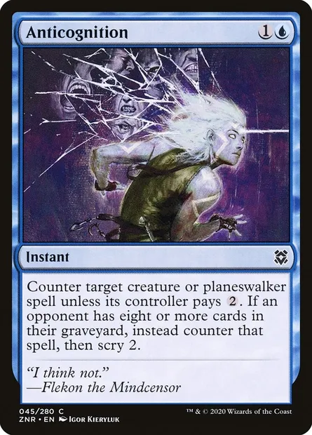 Anticognition, Magic card ZNR 45 — Zendikar Rising set