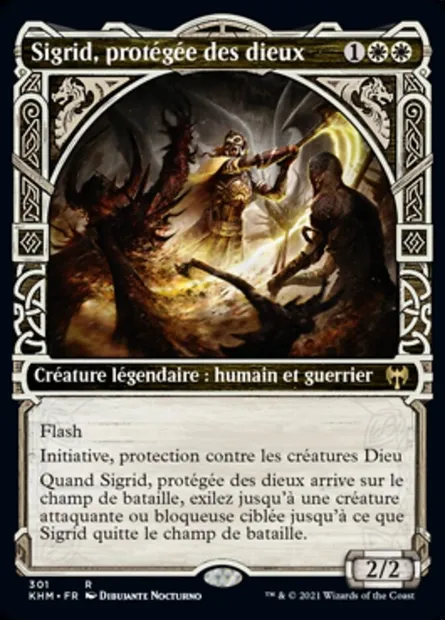 Sigrid, protégée des dieux, carte Magic KHM 301 — extension Kaldheim
