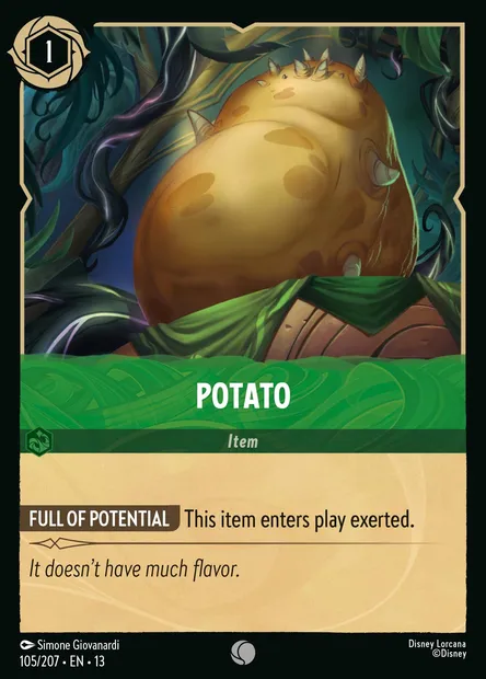 Potato, Disney Lorcana card CH13-105 — Attack of the Vine! set