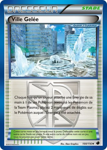 Ville Gelée, carte Pokémon PLF 100 — extension Glaciation Plasma
