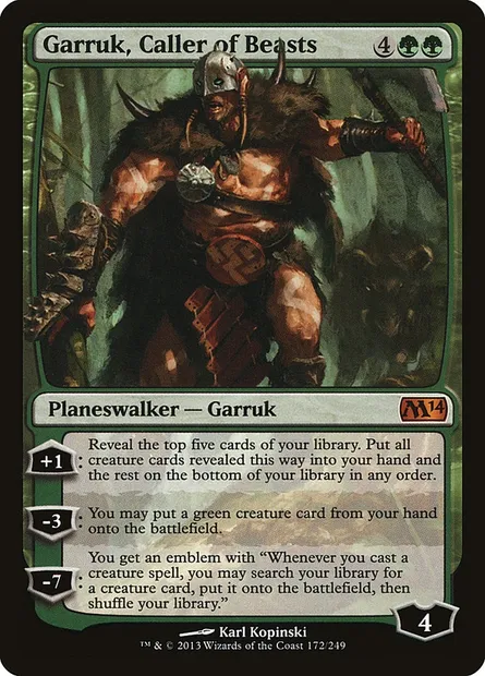 Garruk, Caller of Beasts, Magic card M14 172 — Magic 2014 set