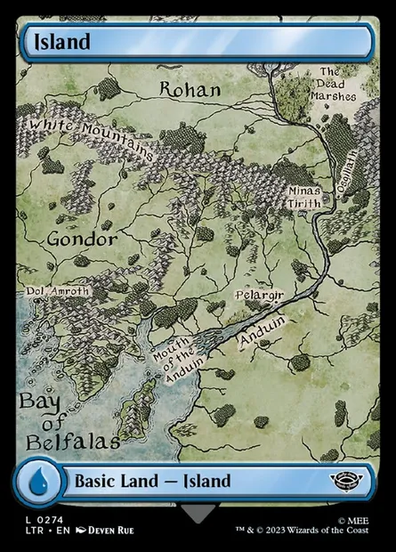 Island, Magic card LTR 274 — The Lord of the Rings: Tales of Middle-earth set