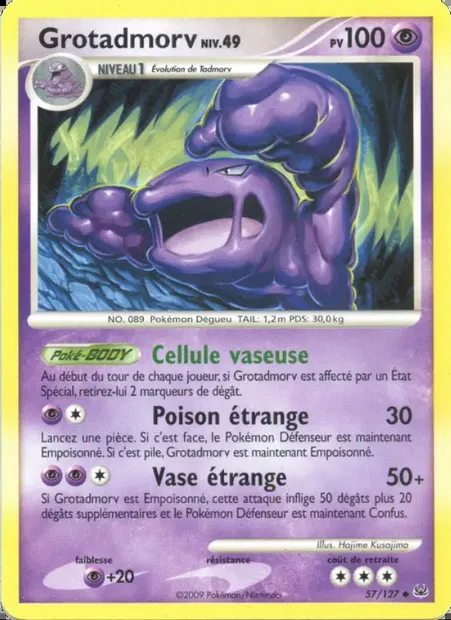 Grotadmorv, carte Pokémon PL 57 — extension Platine