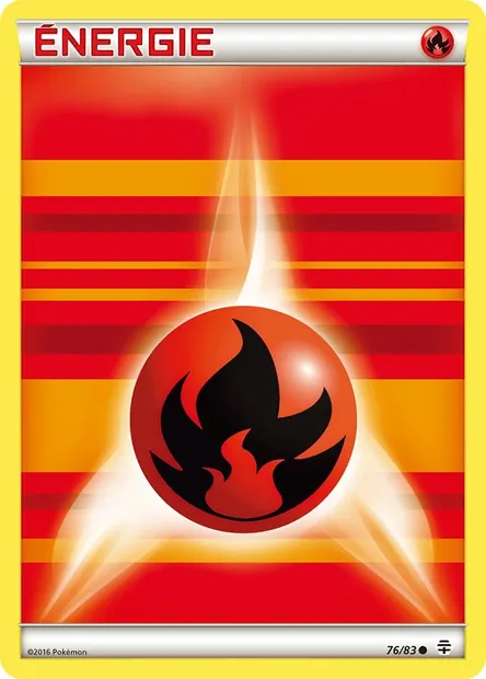 Énergie Fire de base, carte Pokémon GEN 76 — extension Générations
