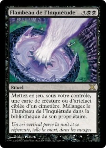 Flambeau de l'Inquiétude, carte Magic 10E 129 — extension Dixième édition