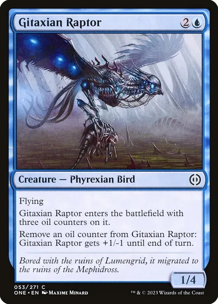 Gitaxian Raptor, Magic card ONE 53 — Phyrexia: All Will Be One set