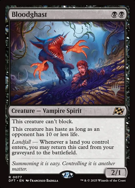 Exécration de sang, carte Magic PDFT 77p — extension Aetherdrift Promos