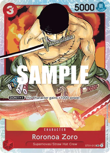 Roronoa Zoro, One Piece card ST01-013 — Straw Hat Crew set