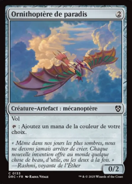 Ornithoptère de paradis, carte Magic DRC 133 — extension Aetherdrift Commander