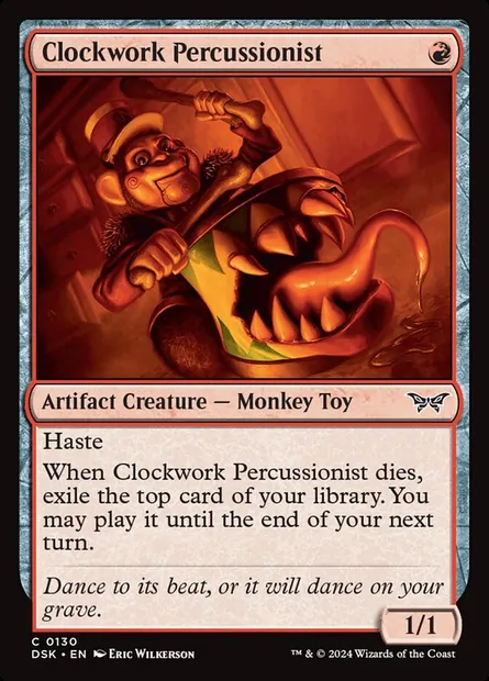 Clockwork Percussionist, Magic card DSK 130 — Duskmourn: House of Horror set