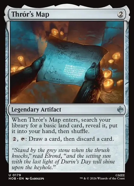 Thrór's Map, Magic card HOB 179 — The Hobbit set