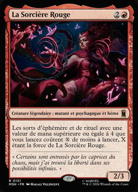 La Sorcière Rouge, carte Magic MSH 151 — extension Marvel Super Heroes