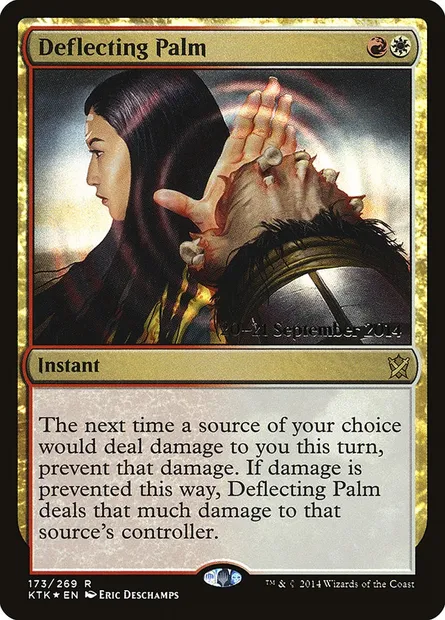 Deflecting Palm, Magic card PKTK 173s — Khans of Tarkir Promos set