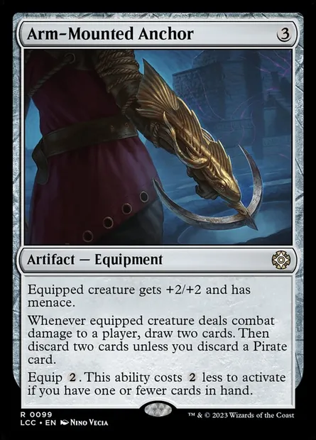 Arm-Mounted Anchor, Magic card LCC 99 — The Lost Caverns of Ixalan Commander set