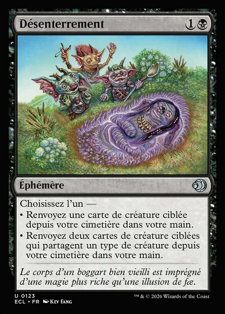 Désenterrement, carte Magic ECL 123 — extension Lorwyn Eclipsed