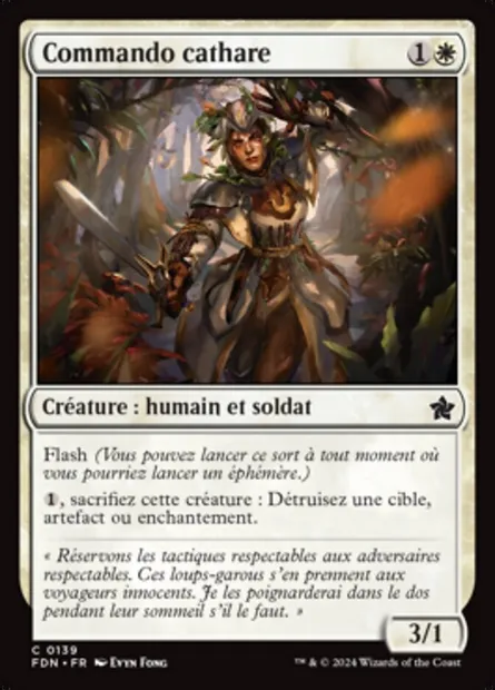Commando cathare, carte Magic FDN 139 — extension Foundations