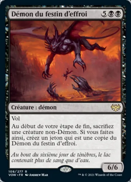 Démon du festin d'effroi, carte Magic VOW 108 — extension Innistrad : noce écarlate