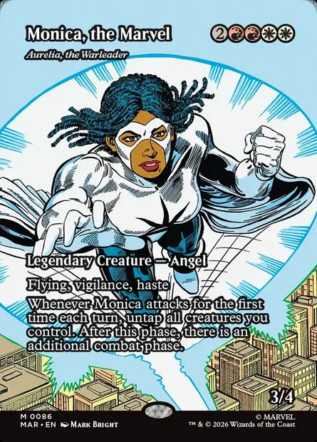 Aurelia, the Warleader, Magic card MAR 86 — Marvel Universe set