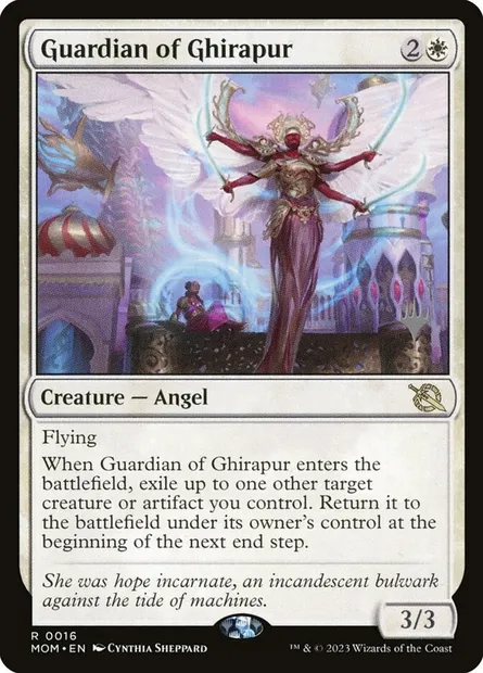 Gardienne de Ghirapur, carte Magic PMOM 16p — extension March of the Machine Promos