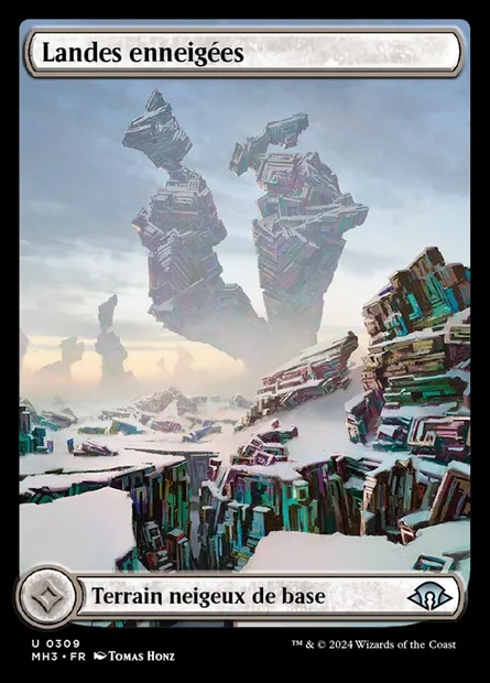 Landes enneigées, carte Magic MH3 309 — extension Modern Horizons 3