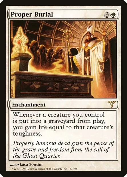 Enterrement convenable, carte Magic DIS 16 — extension Discorde