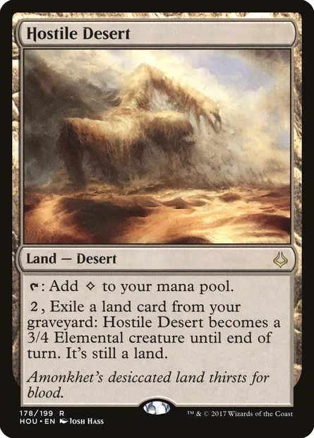Hostile Desert, Magic card HOU 178 — Hour of Devastation set