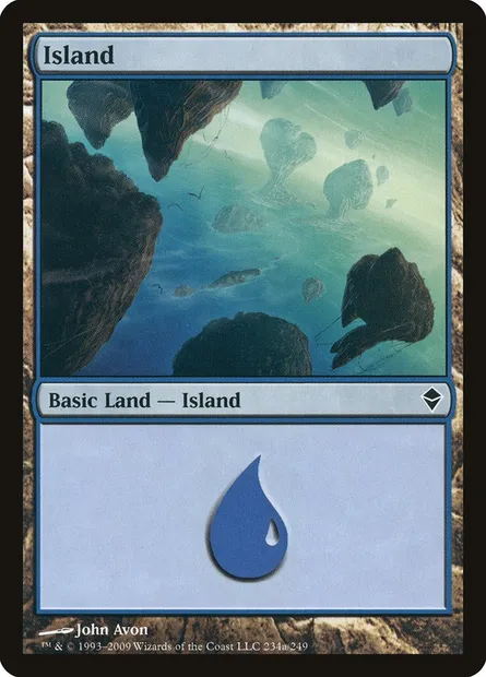 Island, Magic card ZEN 234a — Zendikar set