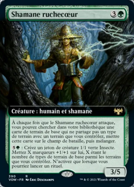 Shamane ruchecœur, carte Magic VOW 390 — extension Innistrad : noce écarlate